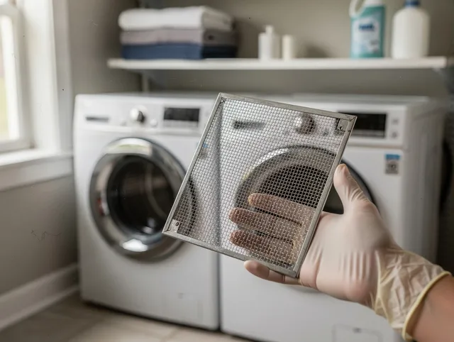 Tamarac Dryer Vent Cleaning specialist performing detailed lint trap cleaning service in Tamarac